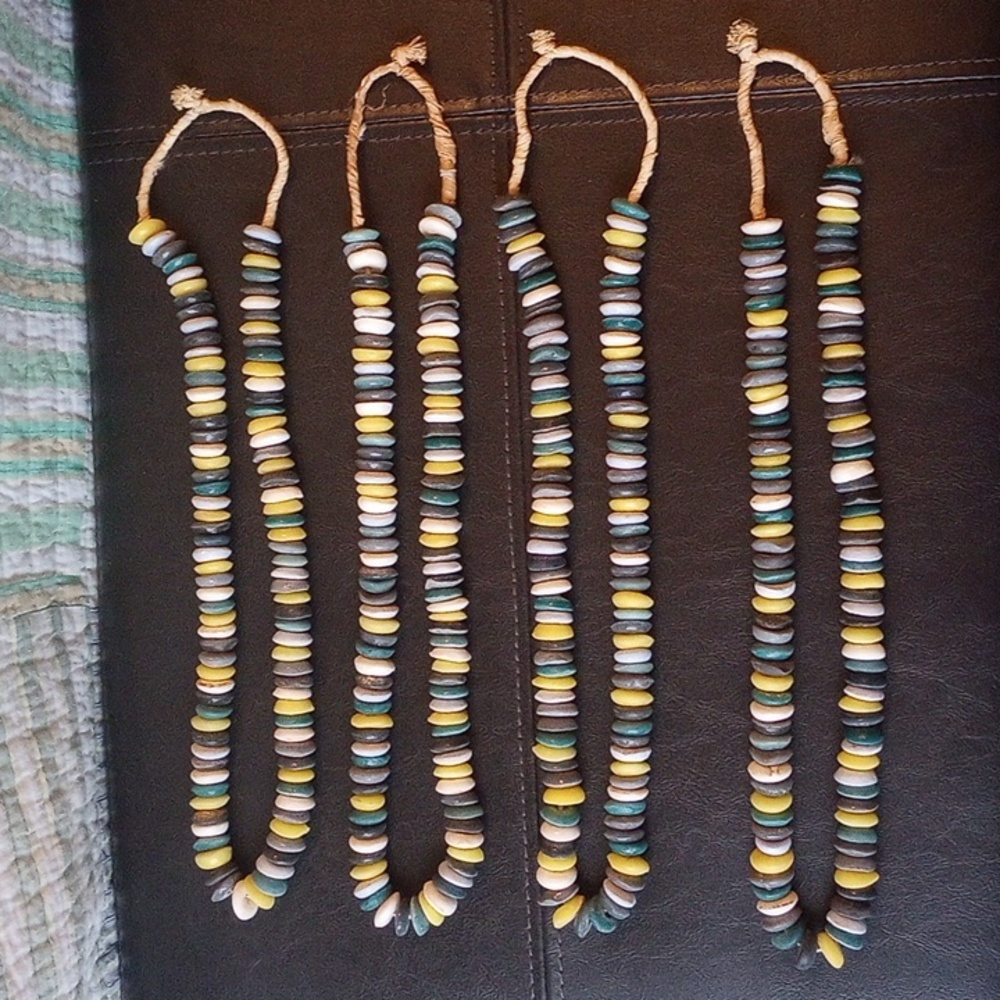 Reserved ! 4 strands of vintage glass  trading beads